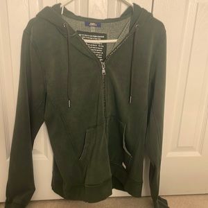 Butter super soft dark green skull hoodie with zipper